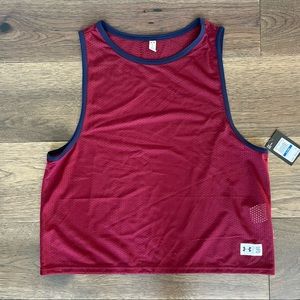 Under Armour Womens playback retro mesh tank top, size XL
